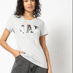 GAP Brand Logo Printed Pure Cotton T-shirt-picture-25