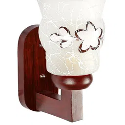 Somil Premium Designer Glass Wall / Night Lamp Elegant & Stylish Dcor Accent for Modern Interiors, color- Brown, White, Size:- 19 X 27 X 29 CM-image-55