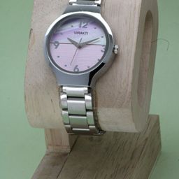 VIRAKTI Women Dial & Stainless Steel Bracelet Style Straps Analogue Watch H-23-PINK-image-61