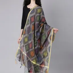 Souchii Ethnic Motifs Printed Art Silk Dupatta-image-17