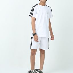 CHILINS Kids Round Neck T-Shirt With Shorts-24