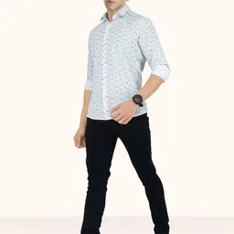 ROUGHELLS Men Slim Fit Floral Printed Casual Shirt-picture-49