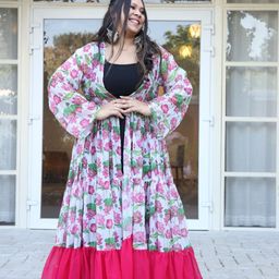 Swadeshi Shringaar Women Printed Longline Button Shrug-16