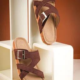 Maysun Women Open Toe Flats with Buckles-7
