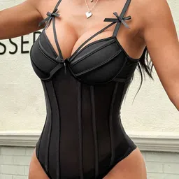 LULU & SKY Self Design Shoulder Straps Bodysuit-picture-31