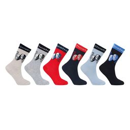 Bonjour Boys Pack Of 6 Printed Cotton Calf-Length Socks-34