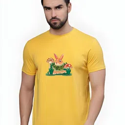 KaamBhari Graphic Printed Round Neck Pure Cotton Regular Fit T-shirt-picture-46