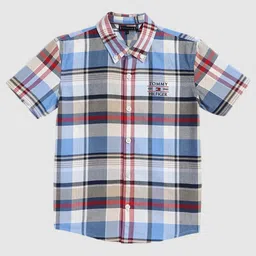 Tommy Hilfiger Boys Opaque Checked Casual Shirt-image-98