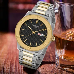 Precious Duke Men Patterned Dial & Bracelet Style Straps Watch PD_907512507500-Gold-Black-picture-29