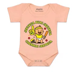 Arvesa Kids-Unisex Peach Cotton Rompers-picture-38