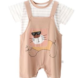 Bold N Elegant Infants LionPrinted Short Dungaree With T-Shirt-46