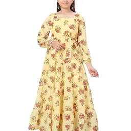 HERE&NOW Floral Print Georgette Maxi Dress-image-55