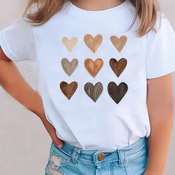 YK Girls Printed T-shirt with Shorts Clothing Set-image-54