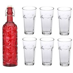 SOMIL Red Glass Airtight Can Bottle-image-96