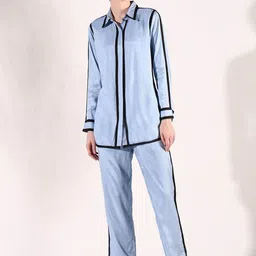 SHOWOFF Shirt Collar Long Sleeves Shirt With Trouser-67
