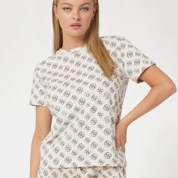 GUESS Women Printed Pure Cotton T-shirt-image-37