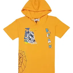Gini and Jony Boys Graphic Printed Hood Cotton T-shirt-image-22