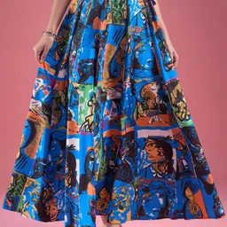 Deewa Printed Flared Maxi Skirts-picture-36