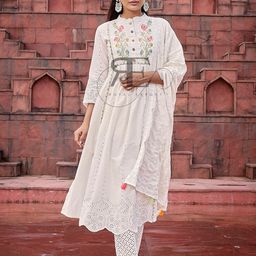 divastri Women Cotton Blend Kurta Pant Dupatta Set-picture-28