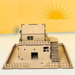 DIY Electronic Sunrise Detection Alarm House Model Kit, LDR Based-26