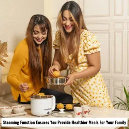 instacuppa 3-in-1 Multi Cook Kettle with Steamer | Non-Stick Inner Pot | 600 Watts Multi Cooker Electric Kettle image 5