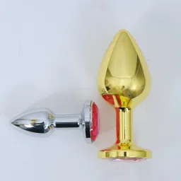 purvish Non-Vibrating | Steel Butt Plug Massager | Personal Body Massager | Golden Plug Massager M-Size & Silver Butt Plug Massager Small Size | Body Relaxer Man&Woman Massager-3