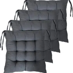 Microfibre Solid Chair Pad Pack of 4-27