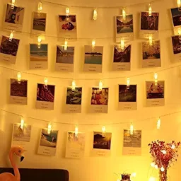 SPARK WORLD Yellow Photo Clip String Lights image 3