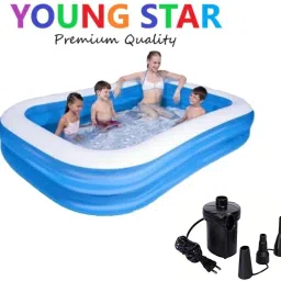 Premium 6.7 FEET (2.01m) LENGTH,5.9 FEETS (1.50m) BREATH AND 51CM HEIGHT. Inflatable Swimming Pool, Inflatable Toy Pump-20