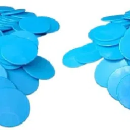 BLUE PLASTIC ROUND SHAPE PLAIN TOKEN DISCTILES COIN, CHIPS |200 COINS. Coin Bank-21