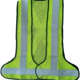 Polyster 3 Side Open V Neck Reflective Green Traffic, Sports, Construction Site Safety Jacket-image-55