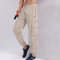 HRX by Hrithik Roshan Men Side Striped Rapid-Dry Training Cargo-Styled Joggers-image-50