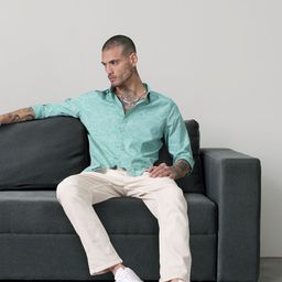 WROGN Printed Pure Cotton Slim Fit Casual Shirt-image-49