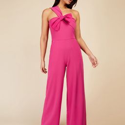 Little Mistress One Shoulder Bow-Detail Jumpsuit-picture-22