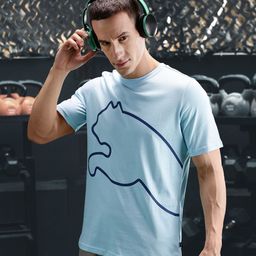 Puma Big Cat Logo Printed Pure Cotton T-shirt-image-99