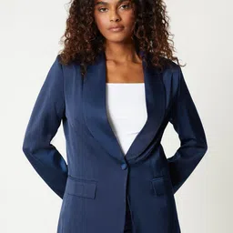 DOROTHY PERKINS Satin Finish Single Breasted Blazer-image-12