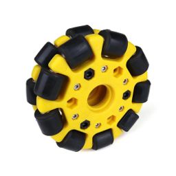 EasyMech Yellow 100mm Double Glass Fiber Omni Wheel (BEARING TYPE ROLLER) High Quality-33