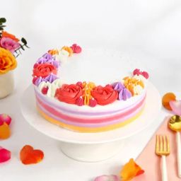 Blooming Delight Cream Cake-image-84