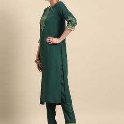 all about you Ethnic Motifs Print Kurta with Trousers & With Dupatta image 5