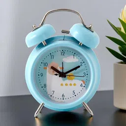 Ekhasa Blue & White Colourblocked Traditional Alarm Clock-image-36