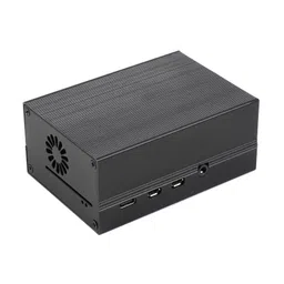 Stripe Aluminum Cooling Case for Raspberry Pi 4, Built-In Active Radiator with Fins image 3