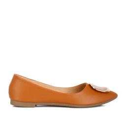 London Rag Women's Tan Flat Ballets-picture-3