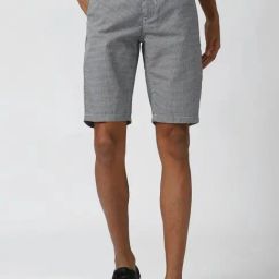Peter England Grey Regular Fit Printed Shorts-picture-15