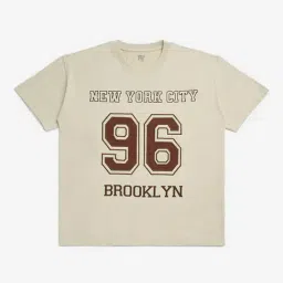 Y&F Kids by Westside Beige Text Design Cotton T-Shirt-image-59