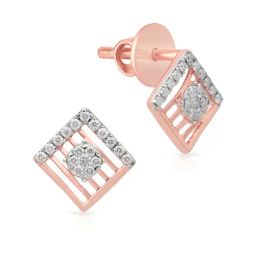 Malabar Gold and Diamonds 18k Rose Gold Stud Earrings-image-41