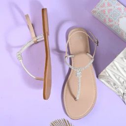 Styli Women's Beige Back Strap Sandals-image-66