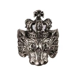 Bold by Priyaasi King Lion Oxidized Silver Ring for Men image 4