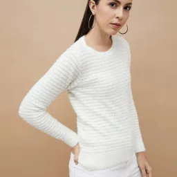 Code by Lifestyle White Self Pattern Pullover image 3