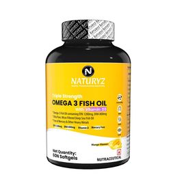 NATURYZ Triple Omega 3 Fish Oil -60 Softgels - Mango Flavour-15