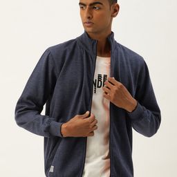 Sports52 wear Solid Mock-Collar Front-Open Sweatshirt-18